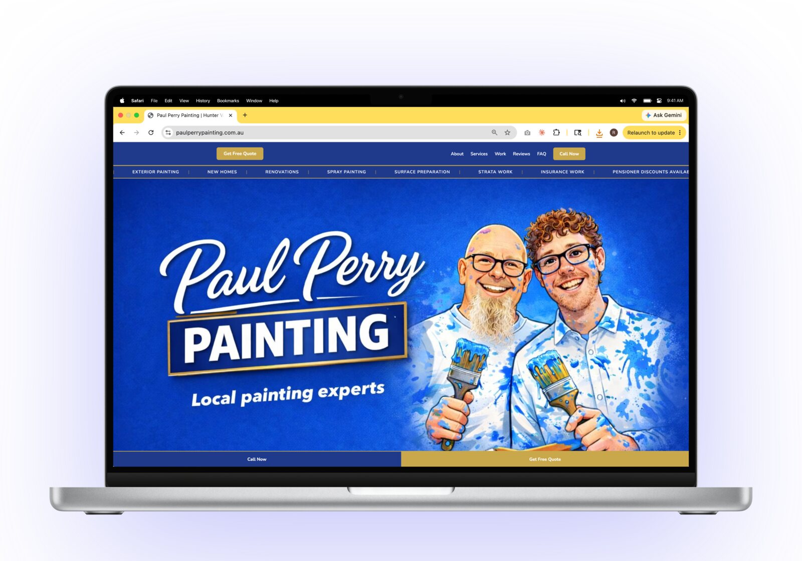 Paul Perry Painting website built by Pure Social